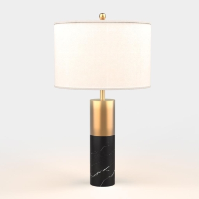 Rustic Marble Gold Brass Bedside Table Lamp