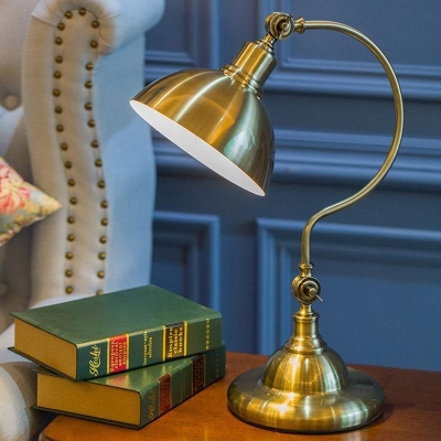 Mid-Century Modern Dome Sliver Table Lamp Desk Lamp