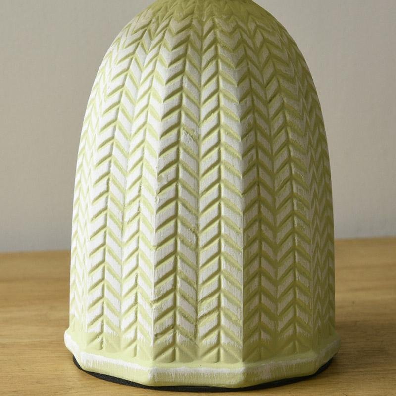 Lampe de table de chevet en céramique blanche de ferme moderne