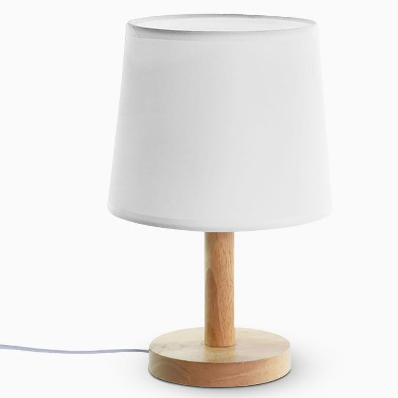 LED Zylinder Holz Nachtlicht Nachttischlampen Tischlampen mit Touch-Schalter
