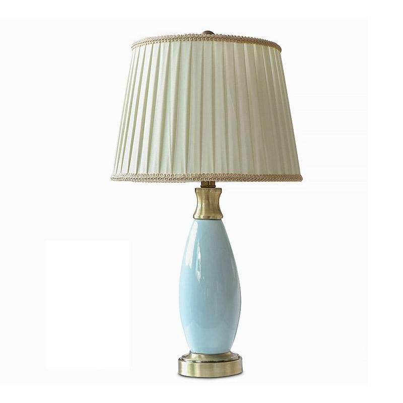 24'' Farmhouse Blue Ceramic Table Lamp