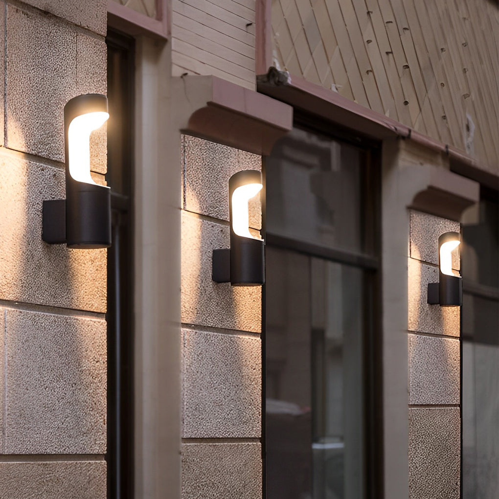 Kreative LED wasserdichte schwarze moderne Außenwandleuchte Außenleuchten