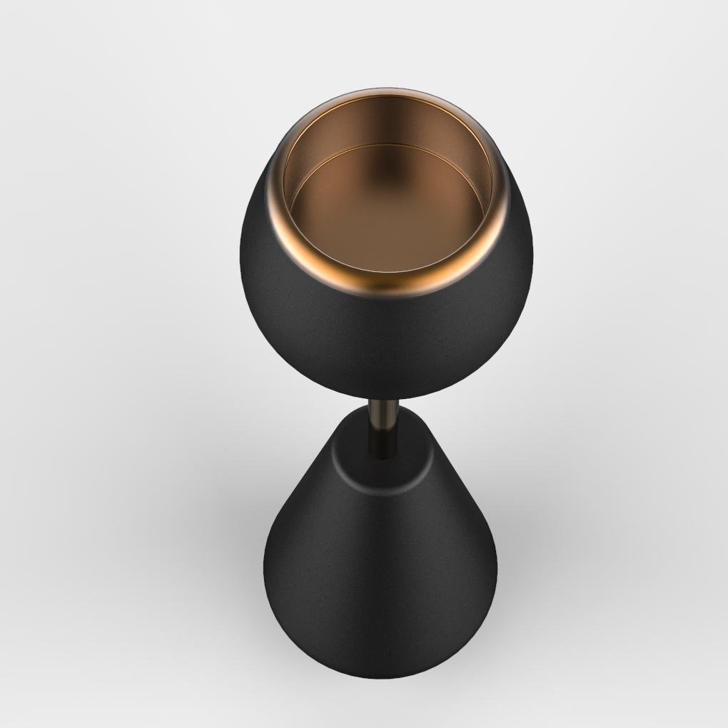Kerzenhalter mit schwarzem Finish