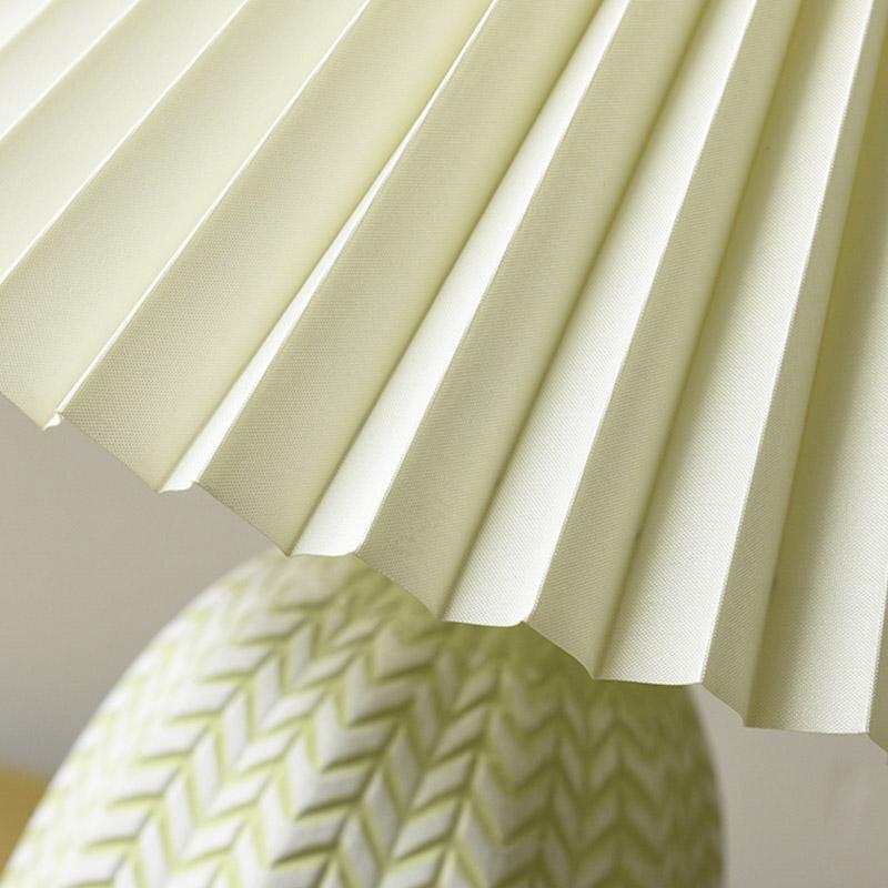 Lampe de table de chevet en céramique blanche de ferme moderne