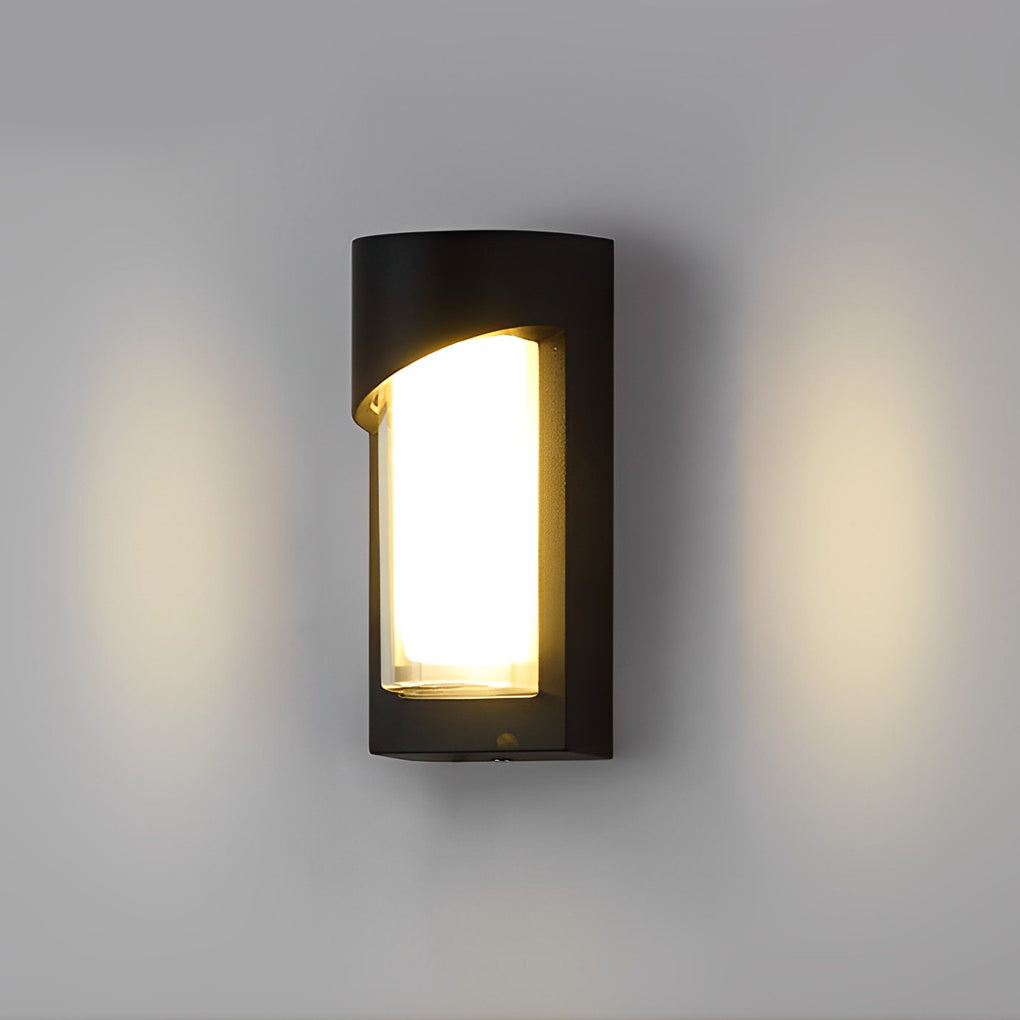 Lampe murale d'extérieur moderne et créative, LED étanche, noire, lumières extérieures
