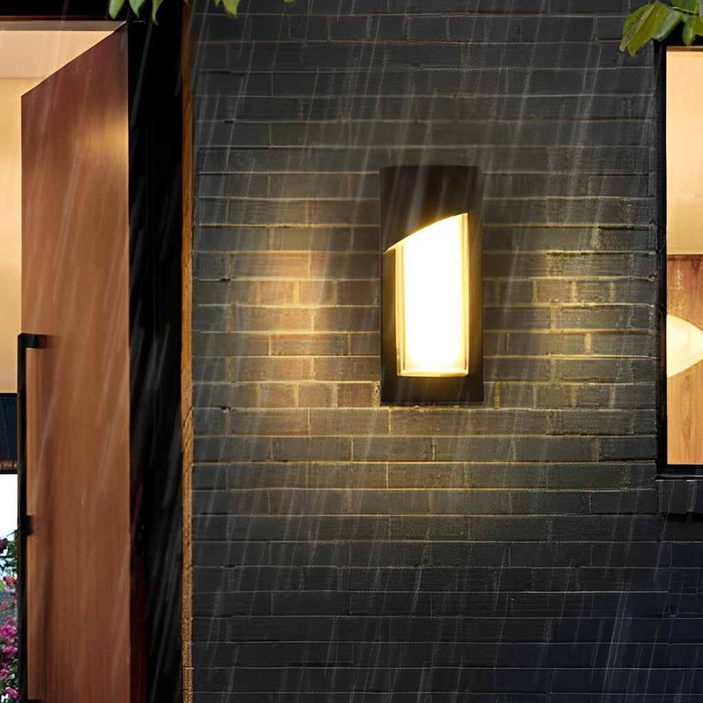 Lampe murale d'extérieur moderne et créative, LED étanche, noire, lumières extérieures