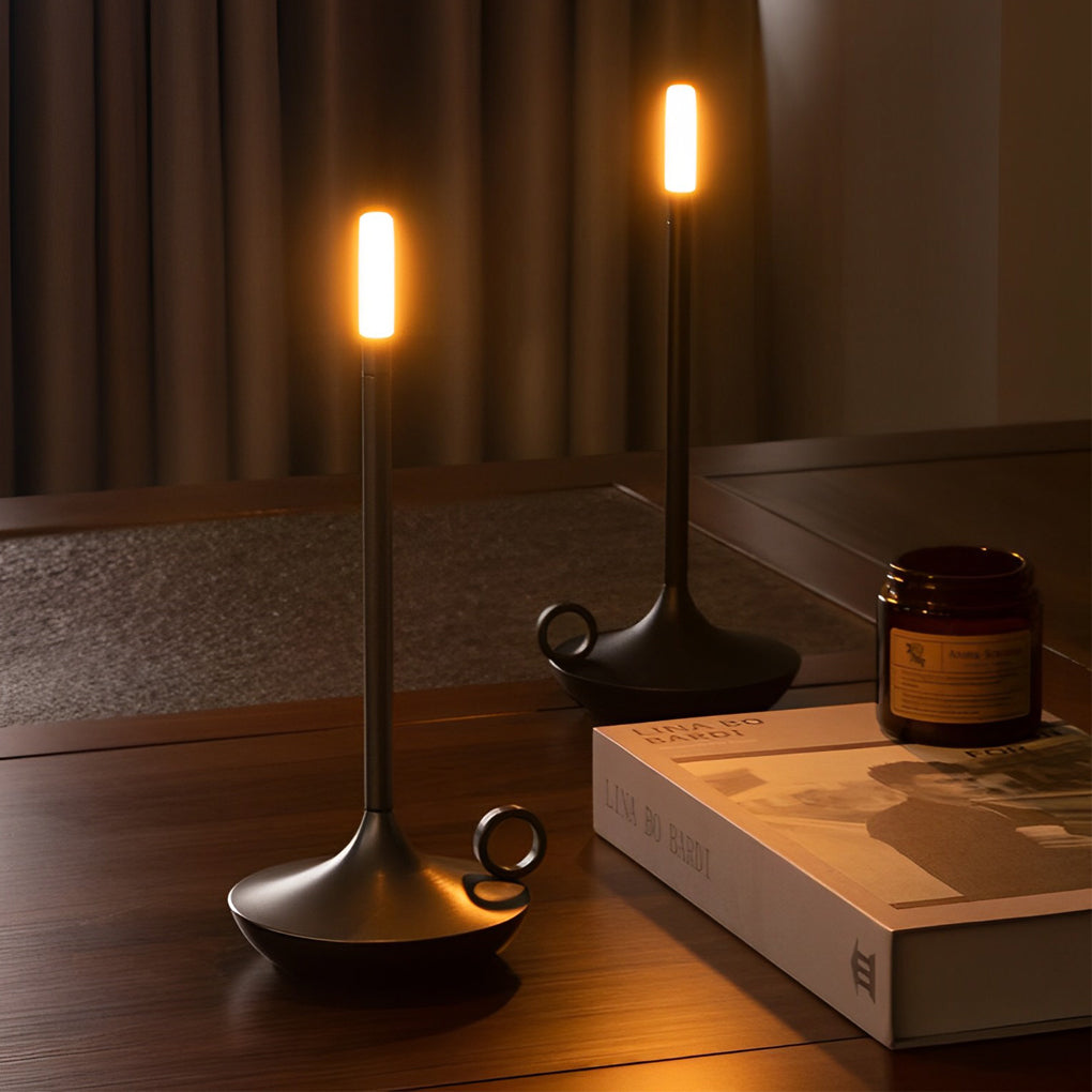 Lampes de table portatives rechargeables par USB à variateur LED de style européen