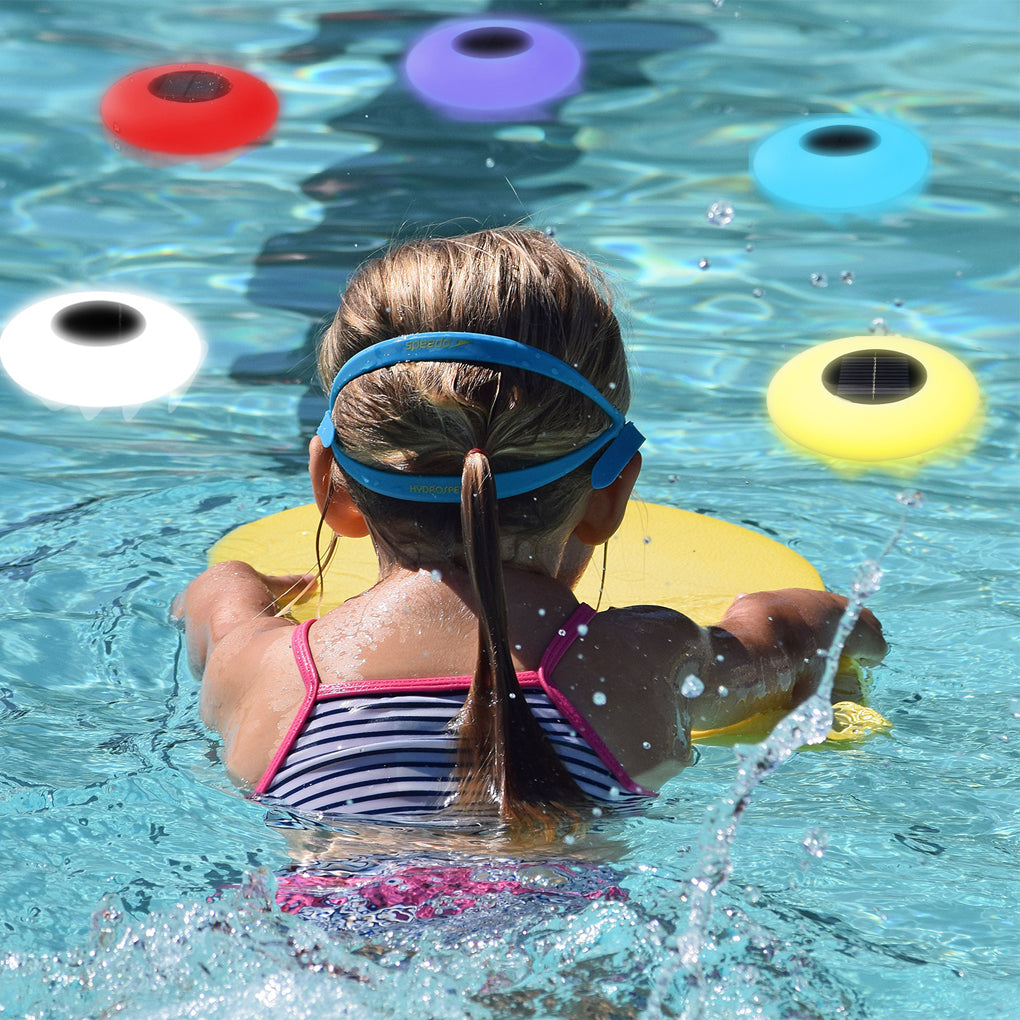 Runde bunte RGB-LED-wasserdichte, moderne Solar-Außenleuchten, Poolleuchten
