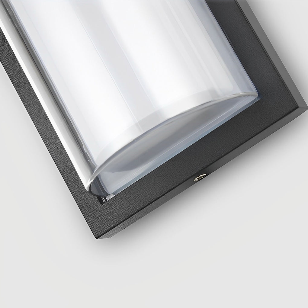 Lampe murale d'extérieur moderne et créative, LED étanche, noire, lumières extérieures