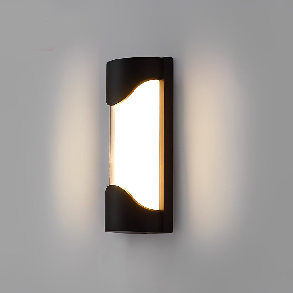 Lampe murale d'extérieur moderne et créative, LED étanche, noire, lumières extérieures
