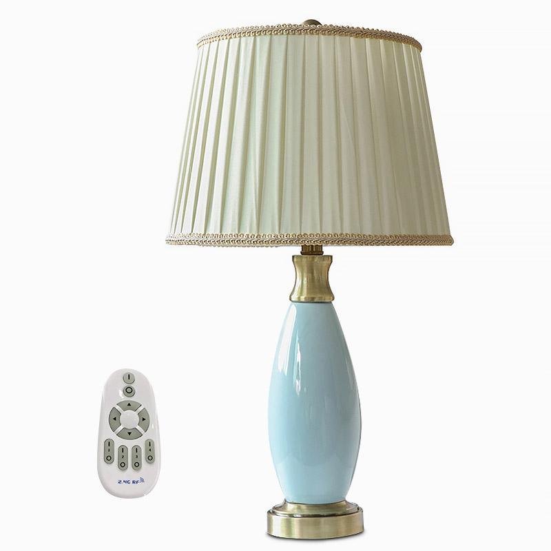 24'' Farmhouse Blue Ceramic Table Lamp