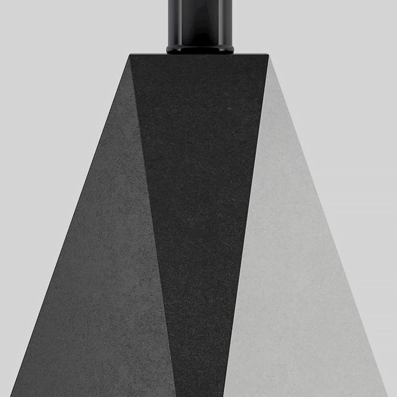 Lampe de table de chevet moderne à échelle grise du milieu du siècle 21'' 24''