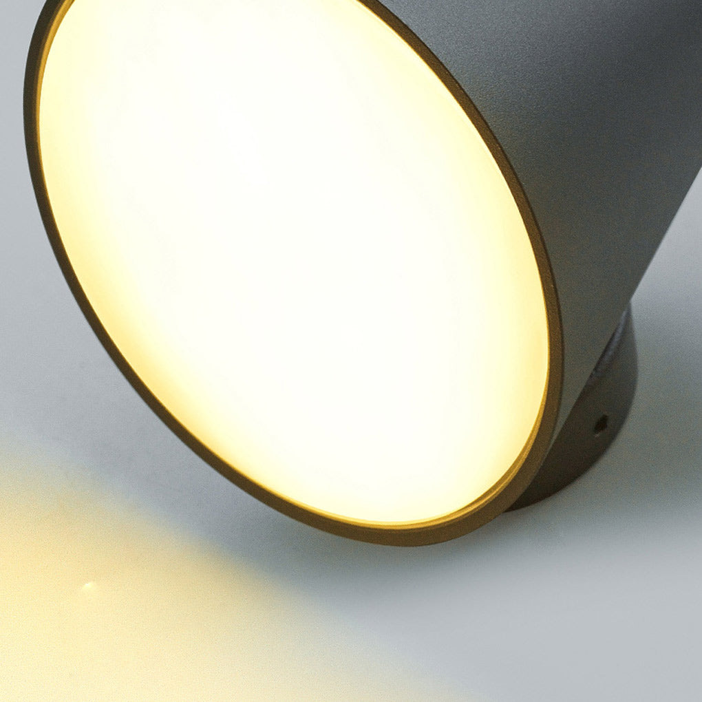 Forme de cône LED étanche noir moderne applique extérieure lumières extérieures