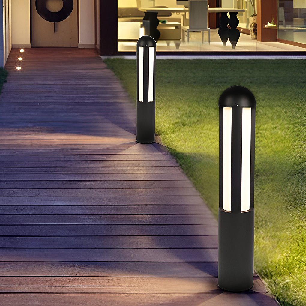 Moderne, minimalistische LED-Außenleuchten, Pfostenleuchten, Wegeleuchten, wasserdichte Gartenleuchten