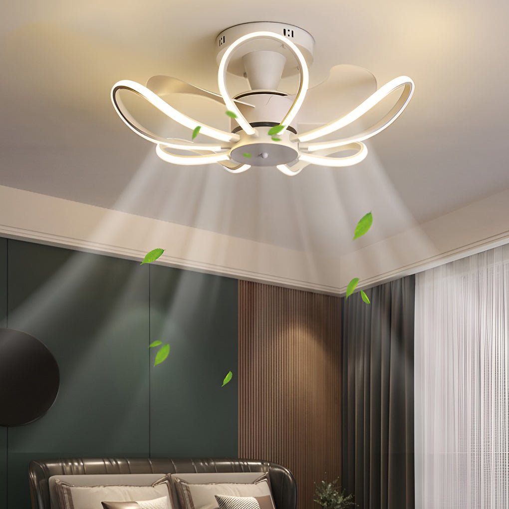 Flower Silent Forward and Reverse Nordic Inverter Ceiling Fans with Lights