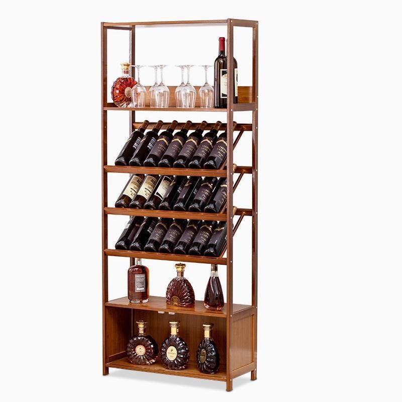 Rectangular Wood Display Storage Cabinets with Multi-Layer Storage