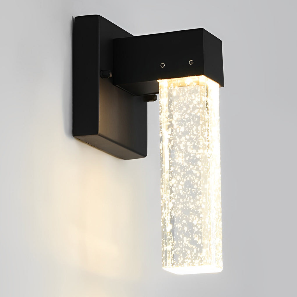 LED étanche 10W cristal noir moderne applique extérieure lumières extérieures
