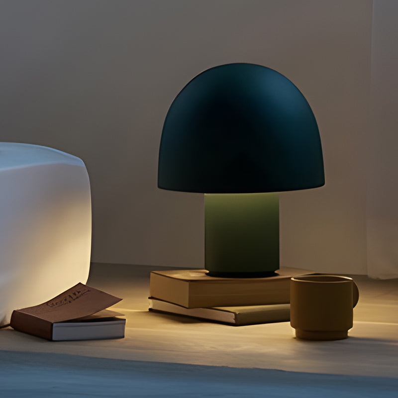 Lampe de Table nordique ronde en métal, décoration d'ambiance en forme de champignon, avec prise américaine