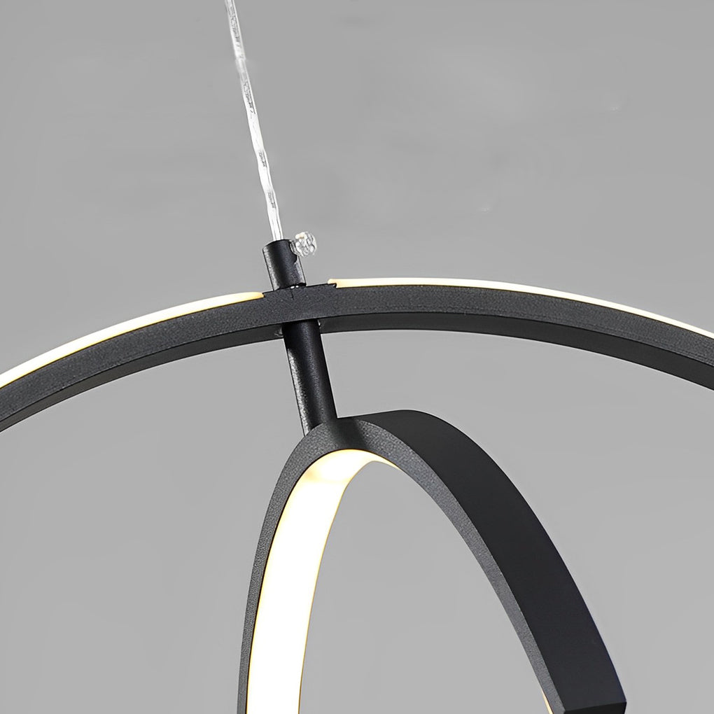 Kreative verstellbare Ring-LED-Nordic-Kronleuchter-Küchen-Pendelleuchte