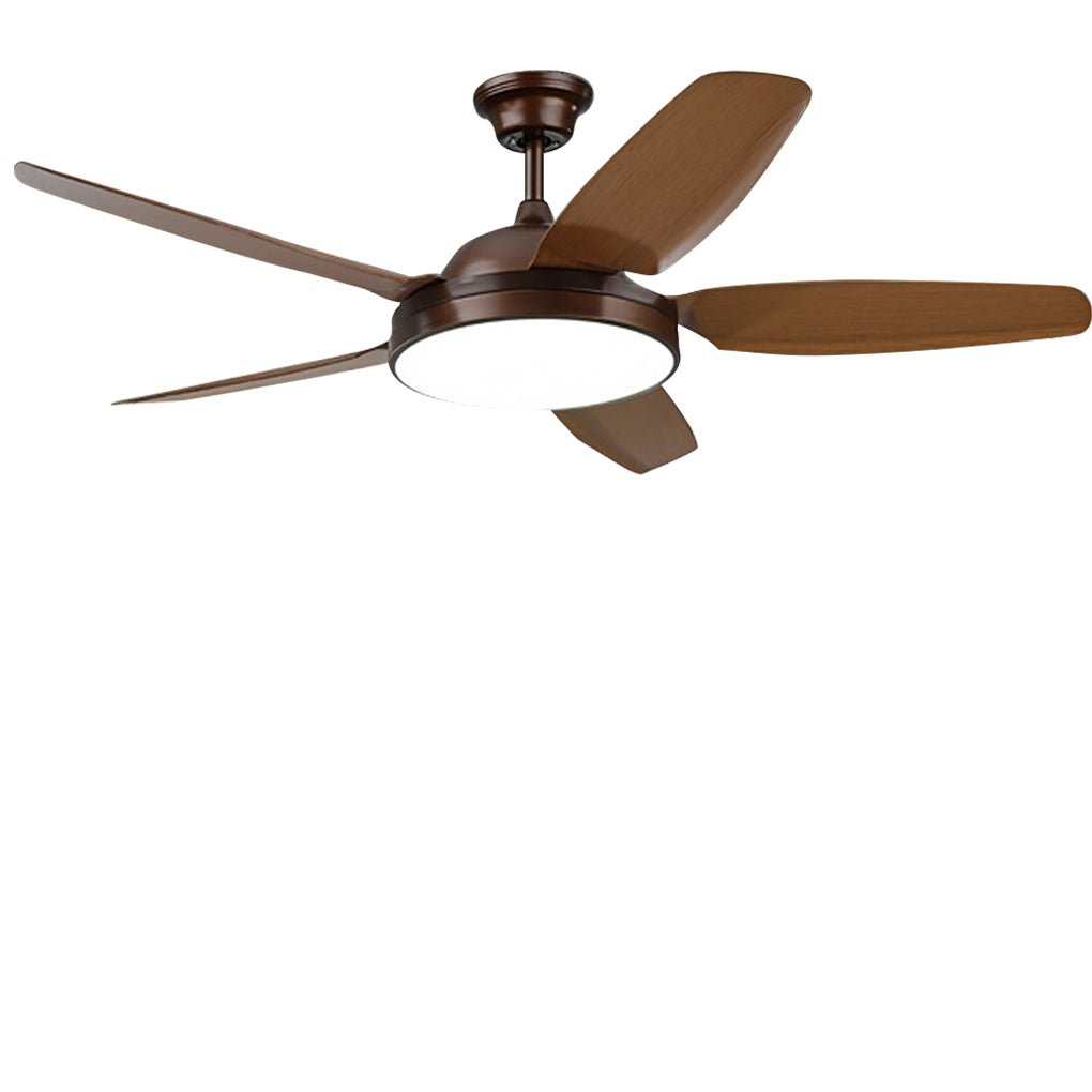Lumière de ventilateur de plafond Led à lames en bois, 52 pouces, fréquence Variable, gradation, télécommande