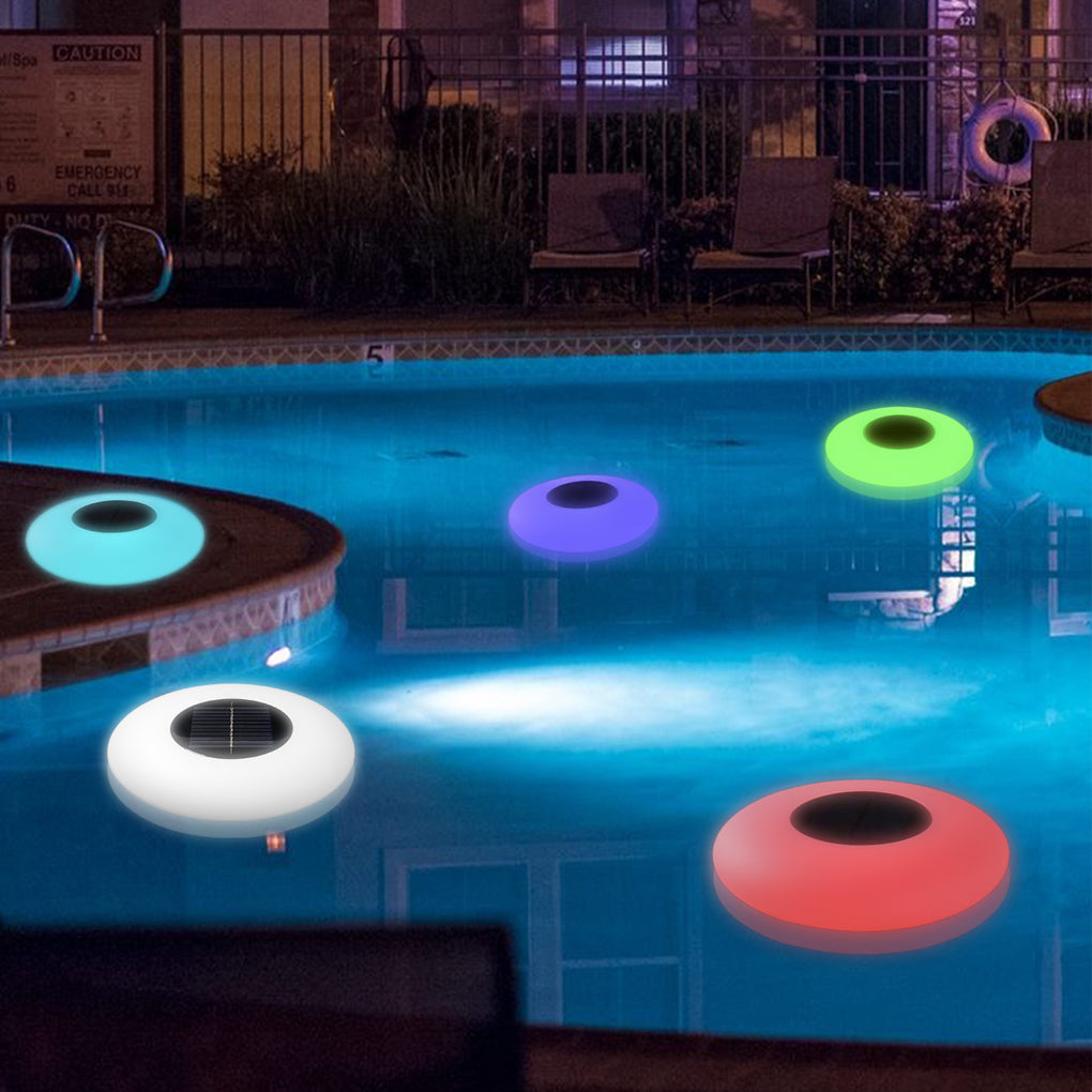 Runde bunte RGB-LED-wasserdichte, moderne Solar-Außenleuchten, Poolleuchten