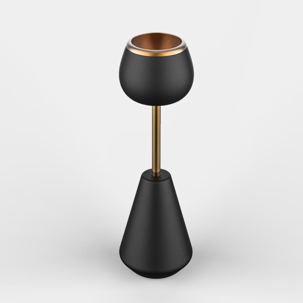 Kerzenhalter mit schwarzem Finish