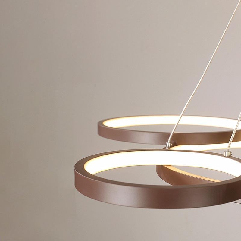 3-Ring-Kronleuchter, dimmbar, für Küche, Esszimmer, Beleuchtung, Deckenleuchten mit Fernbedienung
