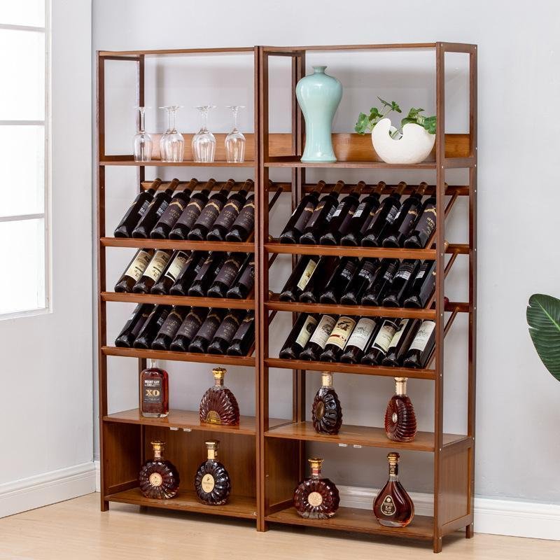 Rectangular Wood Display Storage Cabinets with Multi-Layer Storage