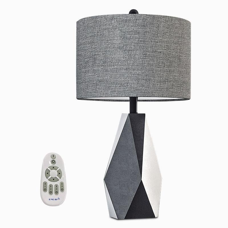 Lampe de table de chevet moderne à échelle grise du milieu du siècle 21'' 24''