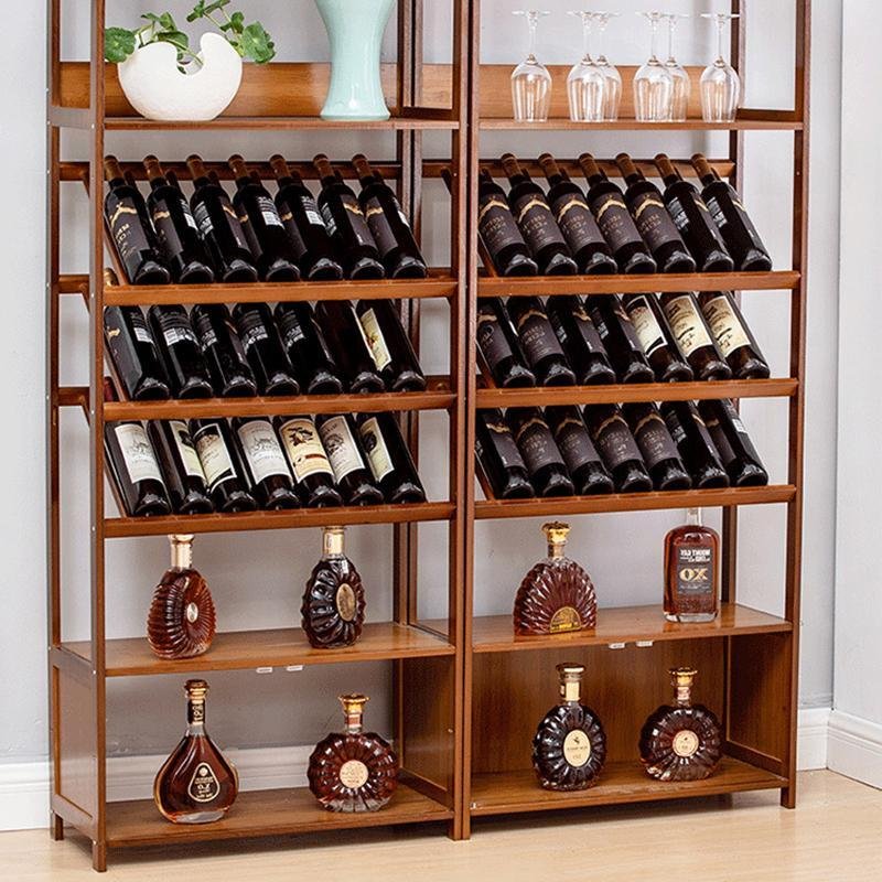 Rectangular Wood Display Storage Cabinets with Multi-Layer Storage