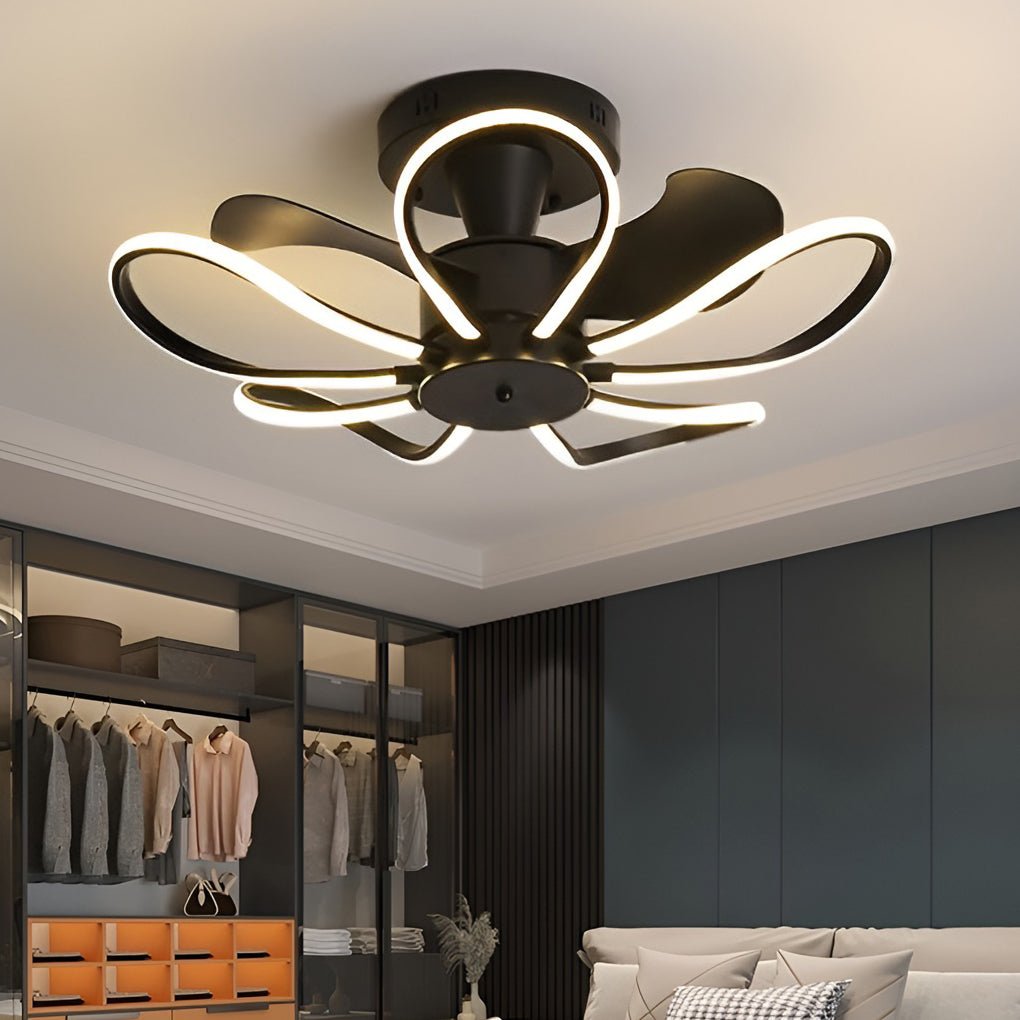 Flower Silent Forward and Reverse Nordic Inverter Ceiling Fans with Lights