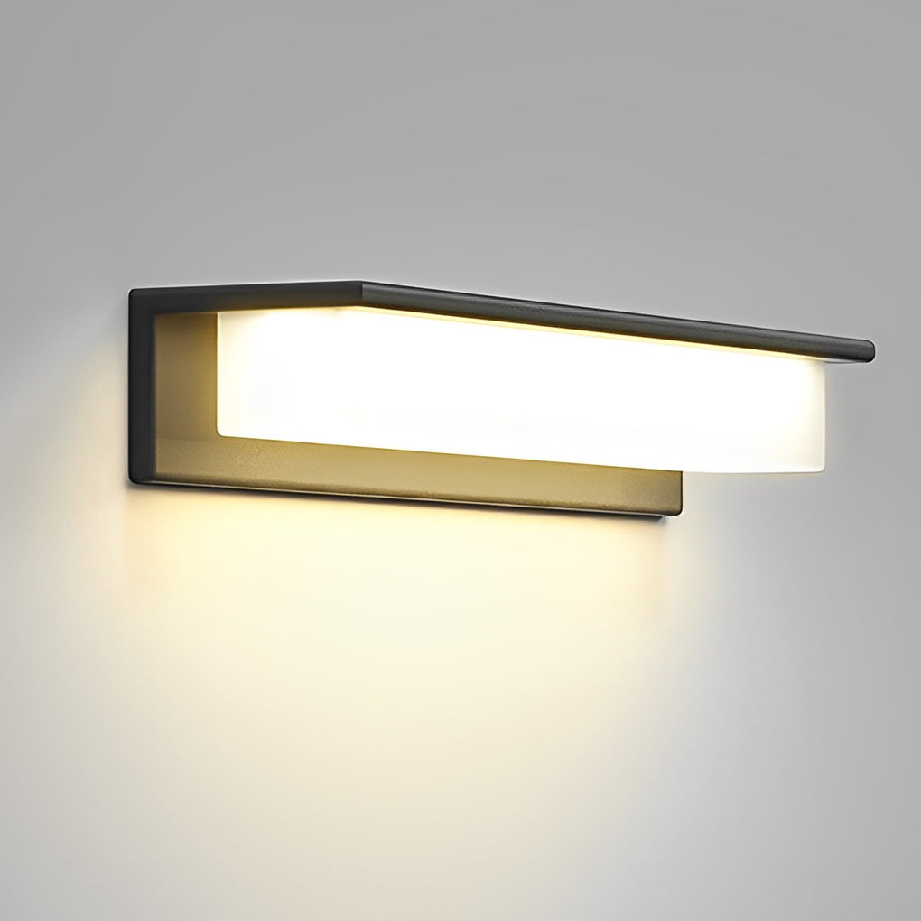 Minimalistische rechteckige wasserdichte LED moderne Solar-Wandleuchte Außenleuchten