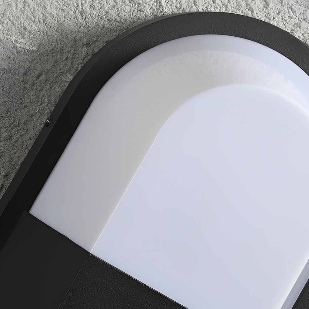 Applique murale d'extérieur moderne et étanche, minimaliste, LED, gris foncé, lumières extérieures