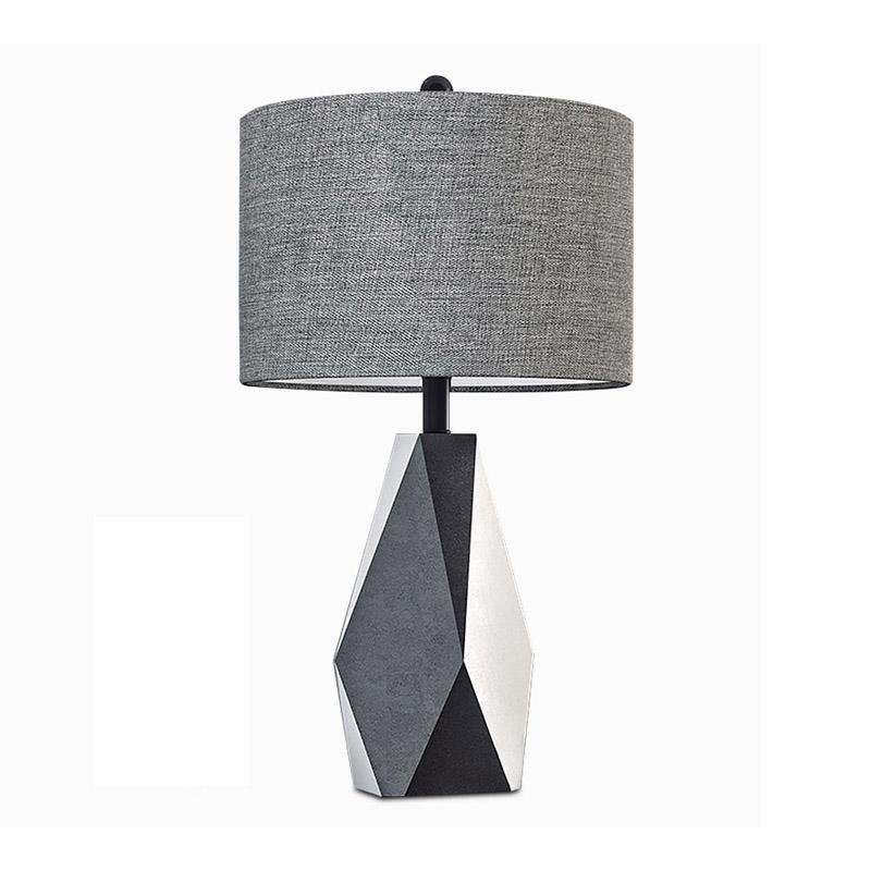 Lampe de table de chevet moderne à échelle grise du milieu du siècle 21'' 24''