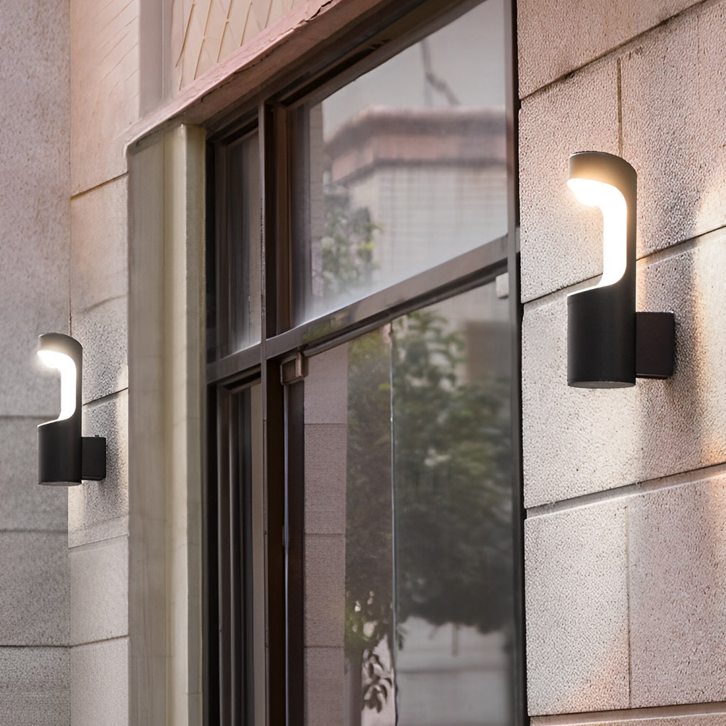 Kreative LED wasserdichte schwarze moderne Außenwandleuchte Außenleuchten