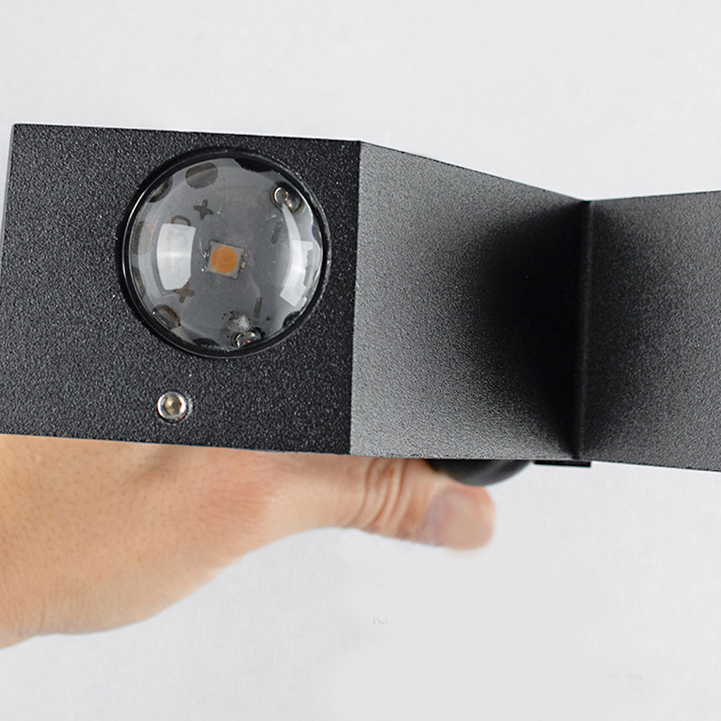 X-Form kreative wasserdichte LED schwarz moderne Außenwandleuchte Außenleuchten