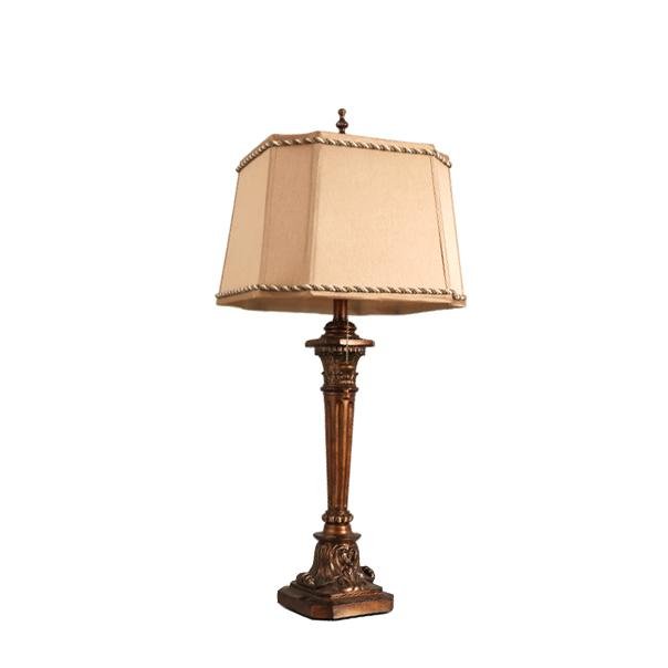 Lampe de table rustique en laiton de ferme