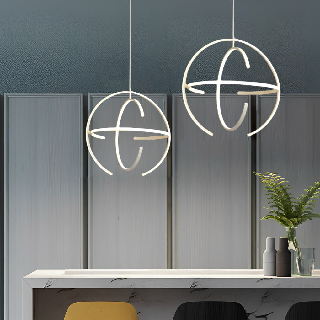 Kreative verstellbare Ring-LED-Nordic-Kronleuchter-Küchen-Pendelleuchte