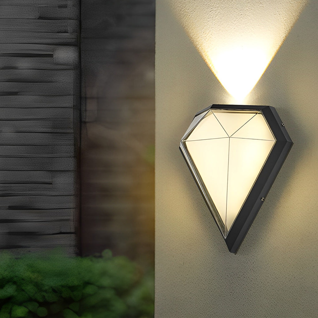 Kreative geometrische LED wasserdichte schwarze moderne Wandleuchte Außenleuchten