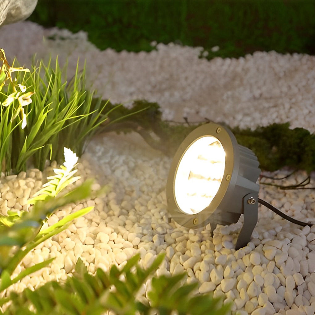 Runde wasserdichte moderne LED-Strahler für den Außenbereich, Baumstrahler, DC24V