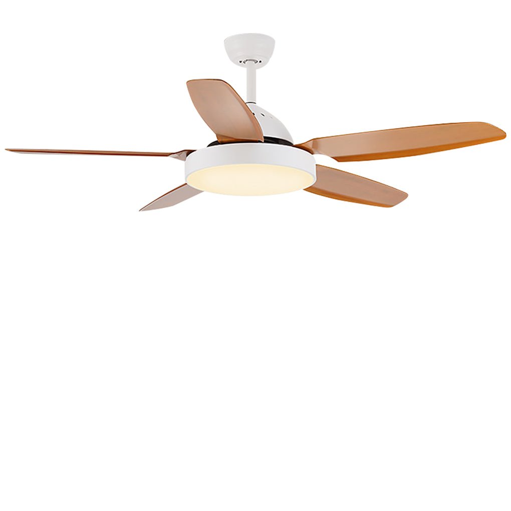 Lumière de ventilateur de plafond Led à lames en bois, 52 pouces, fréquence Variable, gradation, télécommande