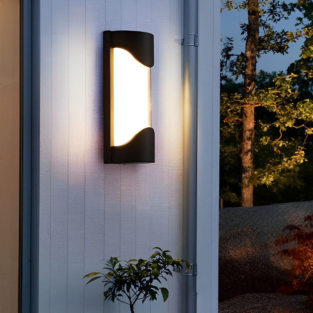Lampe murale d'extérieur moderne et créative, LED étanche, noire, lumières extérieures