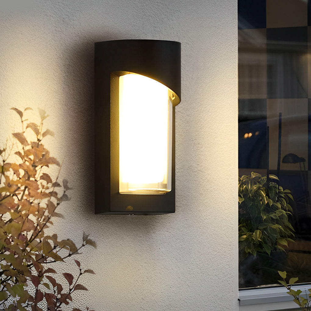 Lampe murale d'extérieur moderne et créative, LED étanche, noire, lumières extérieures