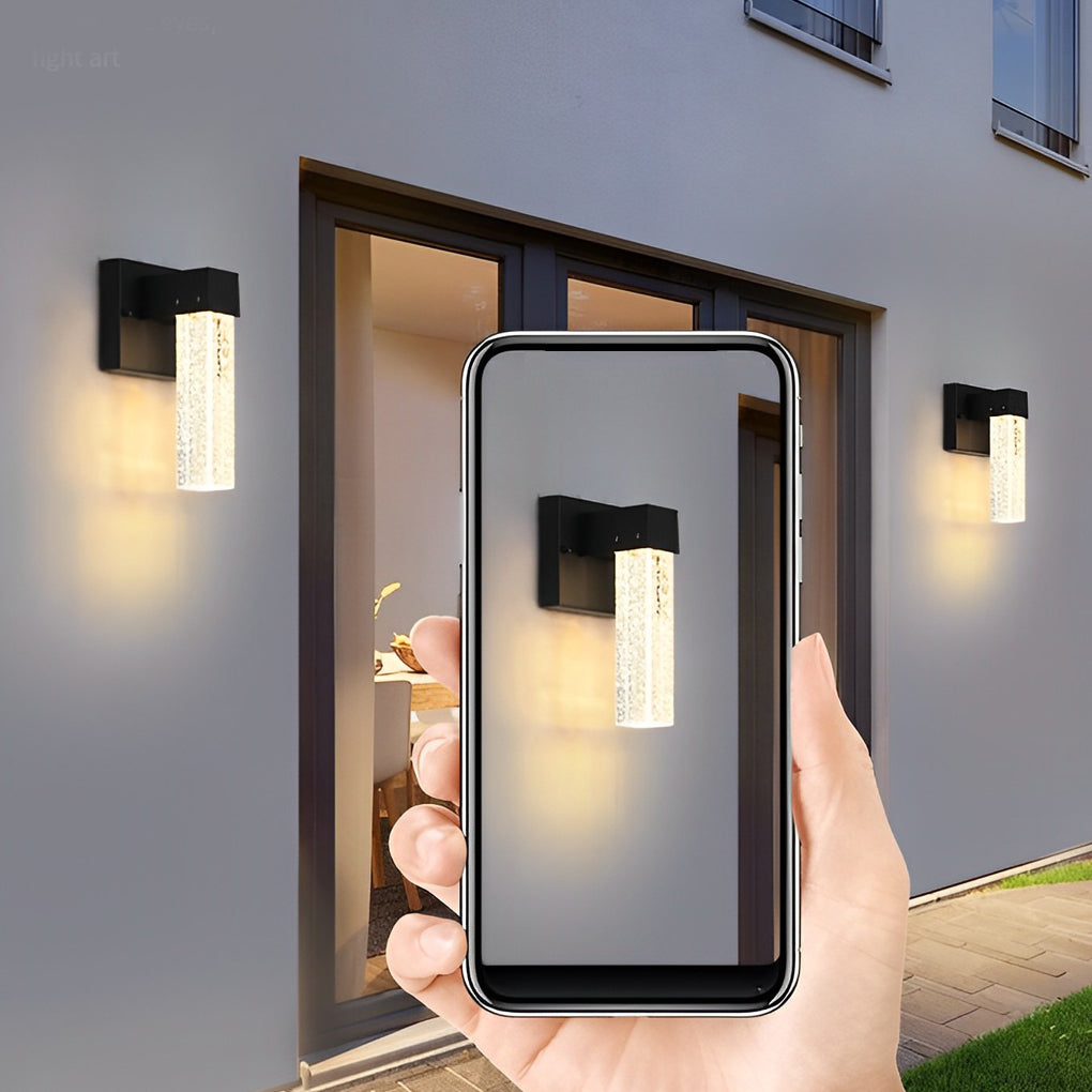 LED étanche 10W cristal noir moderne applique extérieure lumières extérieures