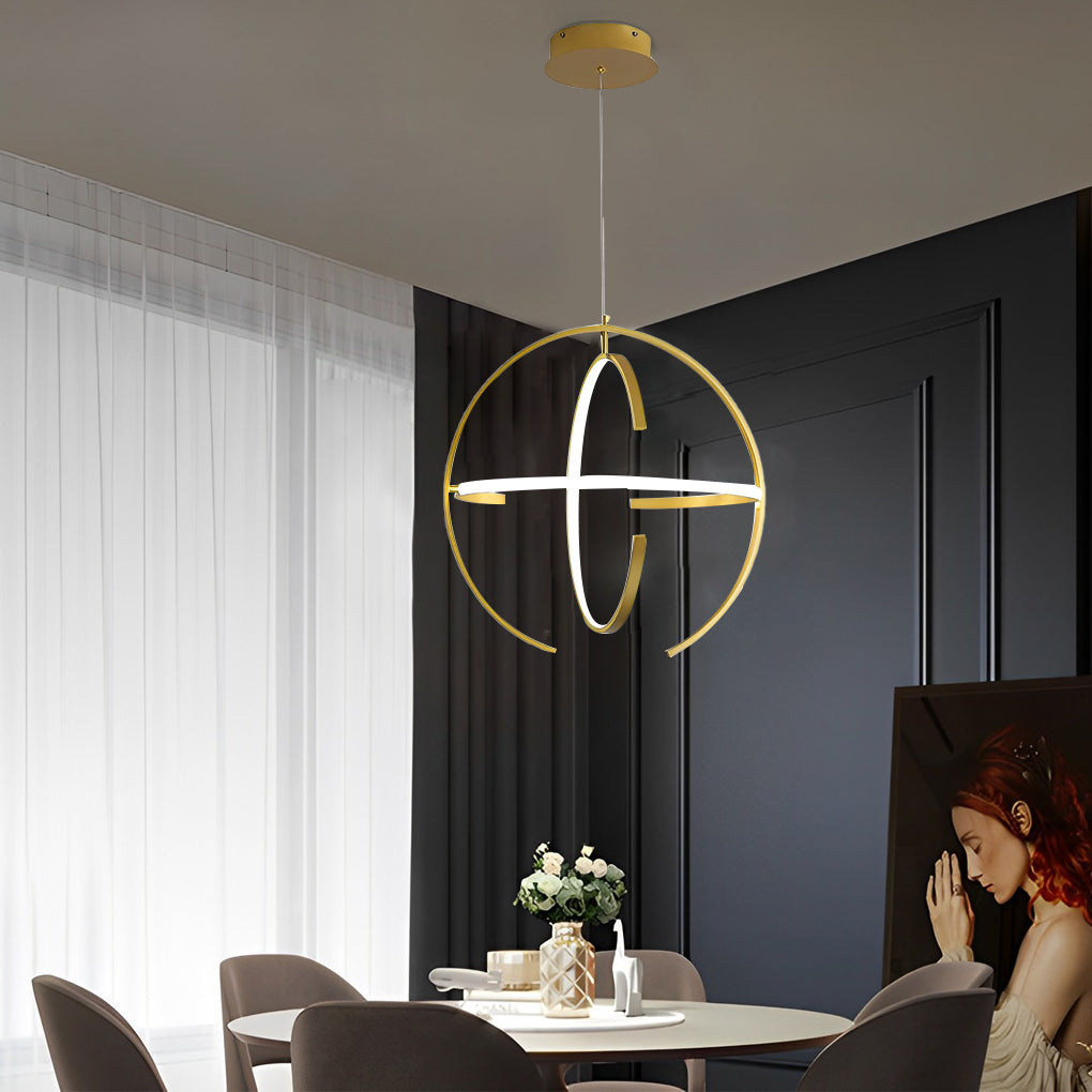 Kreative verstellbare Ring-LED-Nordic-Kronleuchter-Küchen-Pendelleuchte
