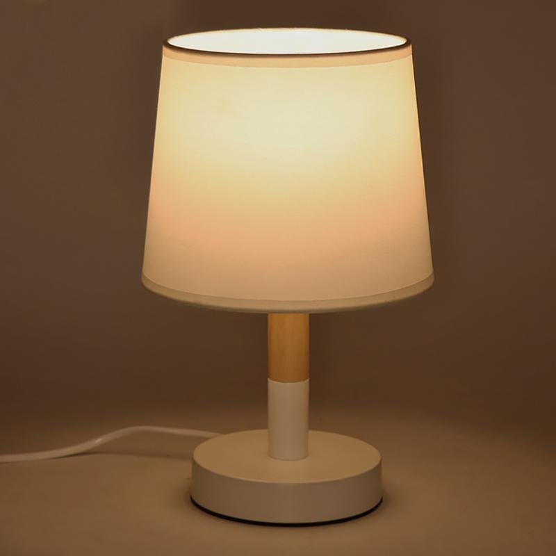 LED Zylinder Holz Nachtlicht Nachttischlampen Tischlampen mit Touch-Schalter