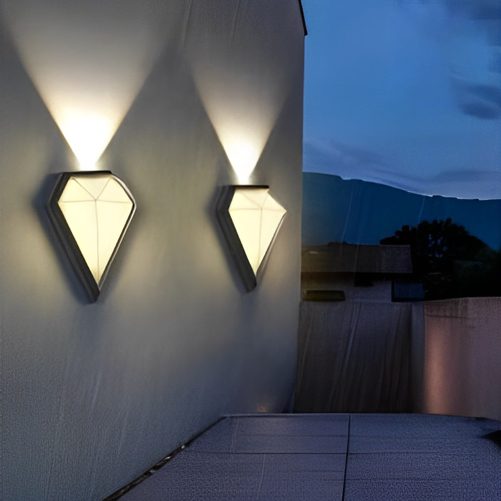 Kreative geometrische LED wasserdichte schwarze moderne Wandleuchte Außenleuchten