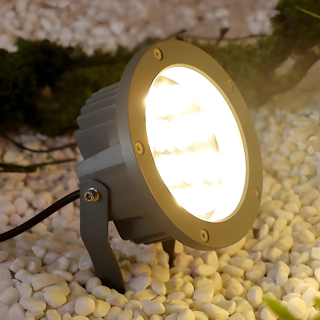 Runde wasserdichte moderne LED-Strahler für den Außenbereich, Baumstrahler, DC24V
