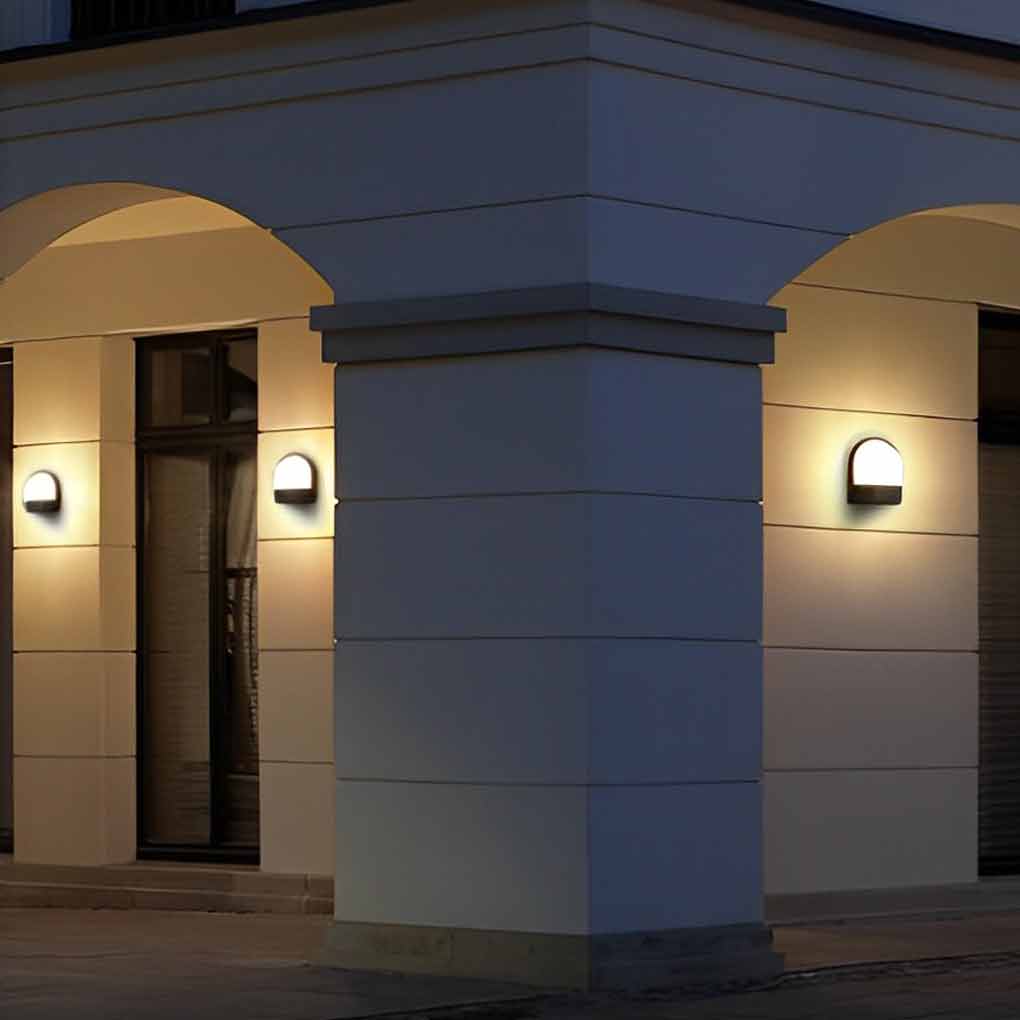 Applique murale d'extérieur moderne et étanche, minimaliste, LED, gris foncé, lumières extérieures
