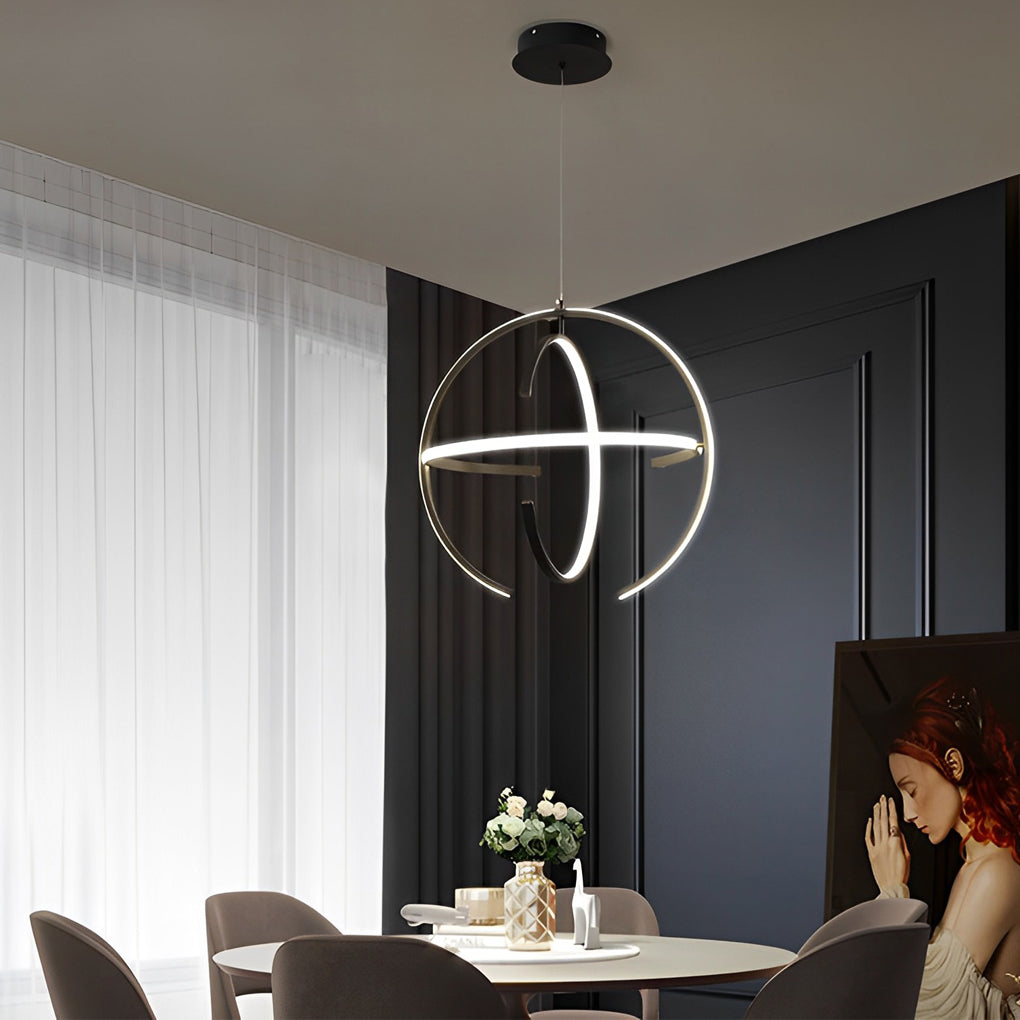 Kreative verstellbare Ring-LED-Nordic-Kronleuchter-Küchen-Pendelleuchte